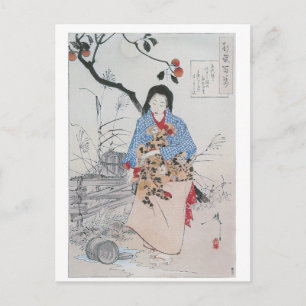 028 - Lady Chiyo and The Broken Water Bucket.jpg Postkarte