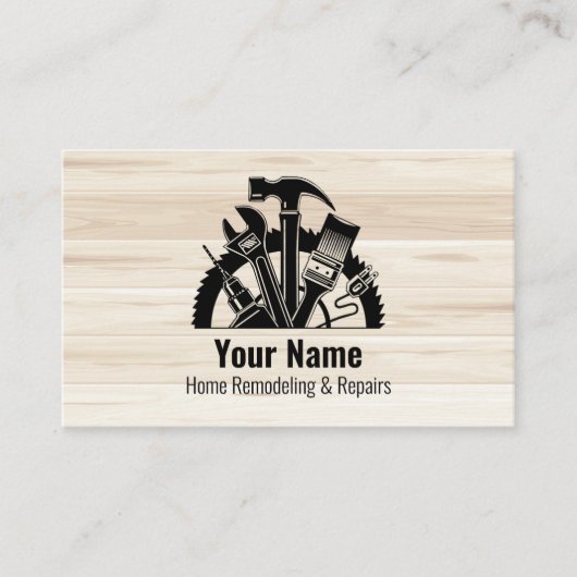 02-2021 Anpassbare Handy-Tools aus Holz v3 Visitenkarte (Vorderseite)