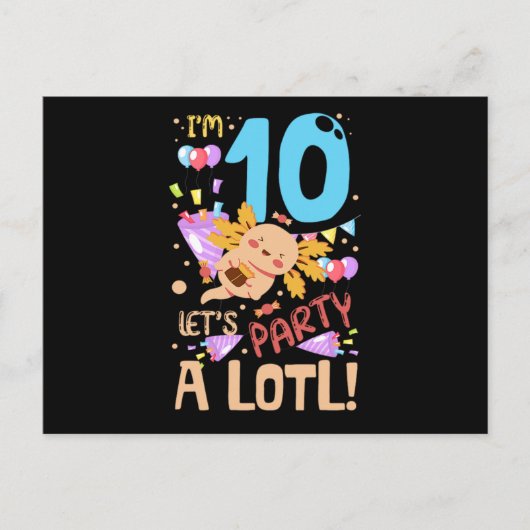 02.Axolotls-Design für einen Axolotl-Lüfter Ankündigungspostkarte (Vorderseite)