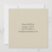 02 Braun Tan Cream Damask Dots Post Hochzeit Einladung (Rückseite)