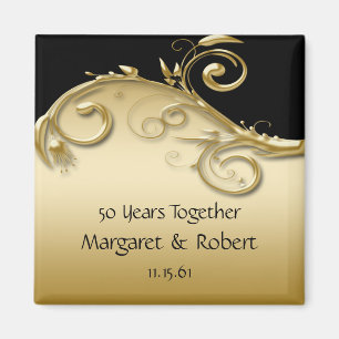 02 Gold und Black 50 Jubiläum Magnet