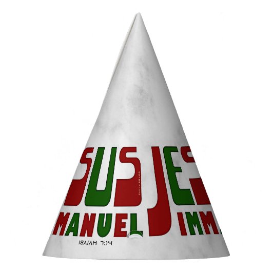 02" JESUS, Immanuel Weihnachten " Partyhütchen (Links)