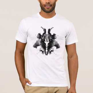 02 Schwarzes Rorschach-Tintenfleck-Abstraktes-Kuns T-Shirt