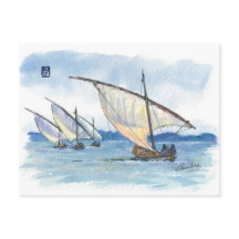 (032) Segelboote von Lateen Sail Regatta