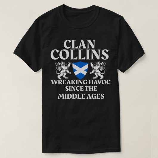 035066 Clan Collins Scottish Family Kilt Tartan Li T-Shirt (Design vorne)