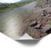 0374 8/12 Eagle Falls River in Glacier Park. Fotodruck (Ecke)