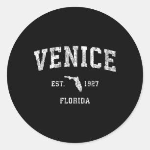 038167 Venedig Florida Fl Athletic Sports Runder Aufkleber