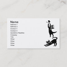 039 & 007 SCHWARZE KATZEN HAUSTIERE NIEDLICHE CART