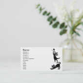 039 & 007 SCHWARZE KATZEN HAUSTIERE NIEDLICHE CART VISITENKARTE (Stehend Vorderseite)