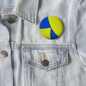 03 gelber u. blauer abstrakter Blumen-Knopf Button (Beispiel)