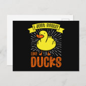 03.Gummiente für Enten Ankündigungspostkarte (Vorne/Hinten)