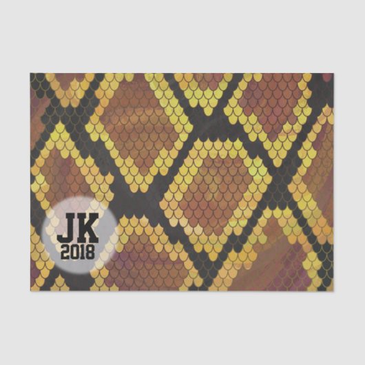 03of12 Schlange Musterteppichpapier Seidenpapier (Vorderseite)