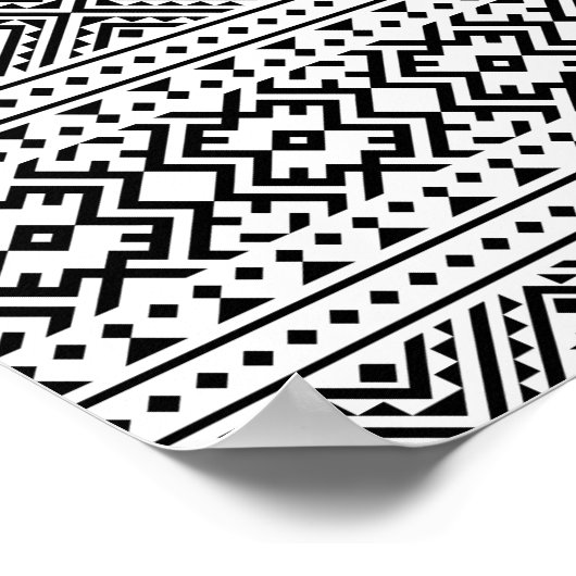 04012020-Stammes-Ethnisch-Muster-10 Poster (Ecke)