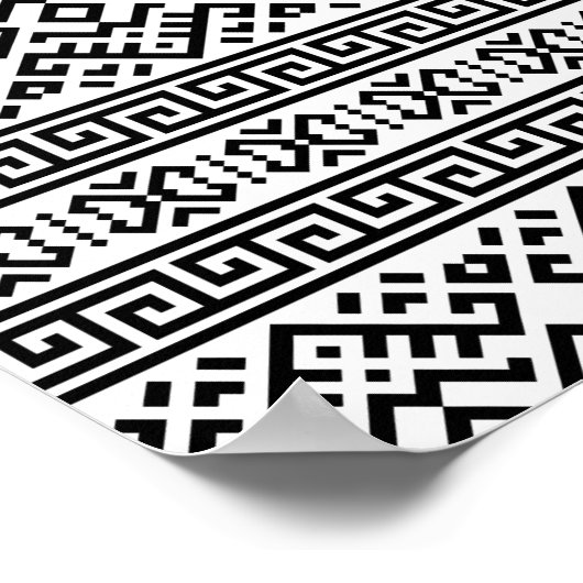 04012020-Tribal-ethnische Muster-04 Poster (Ecke)