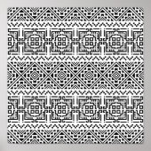 04012020-Tribal-ethnische Muster-05 Poster (Vorne)