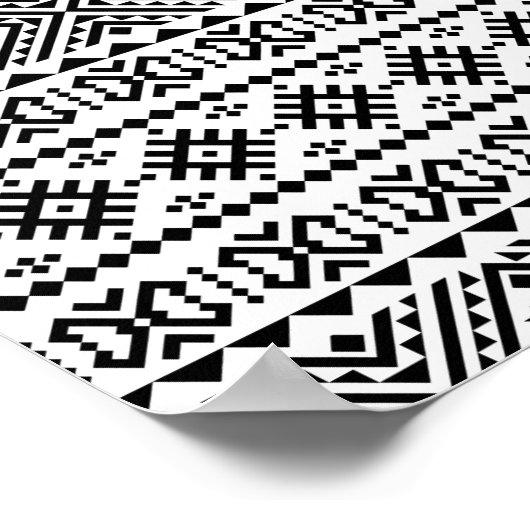 04012020-Tribal-ethnische Muster-09 Poster (Ecke)