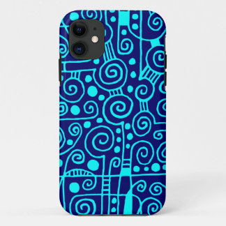 040512 - Cyan on Deep Navy.pdf iPhone 11 Hülle