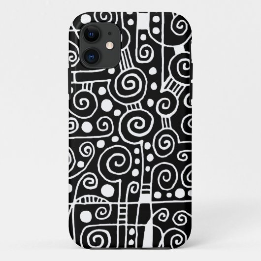 040512 - Schwarz auf Weiß Case-Mate iPhone Hülle (Rückseite)