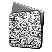 040512 - Schwarz auf Weiß Laptopschutzhülle (Vorderseite Links)
