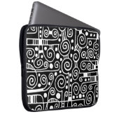 040512 - Weiß auf Schwarz Laptopschutzhülle (Vorne Rechts)