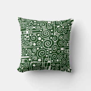 040512 - White on Warm Dark Green Kissen