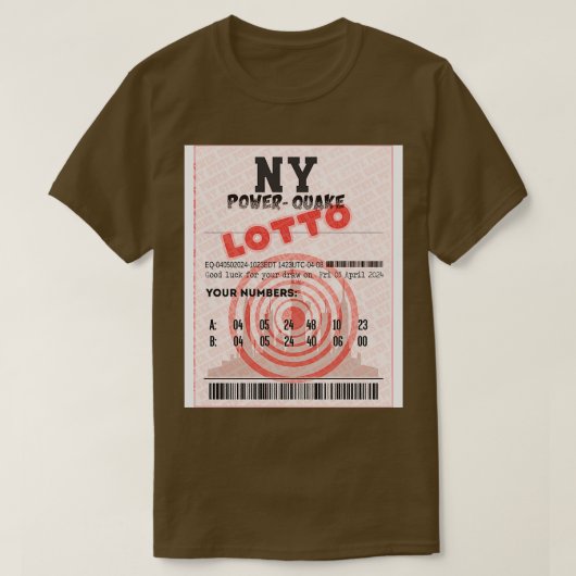 040524 NE Earthquake PowerQuake NY Skyline Lottery T-Shirt (Design vorne)