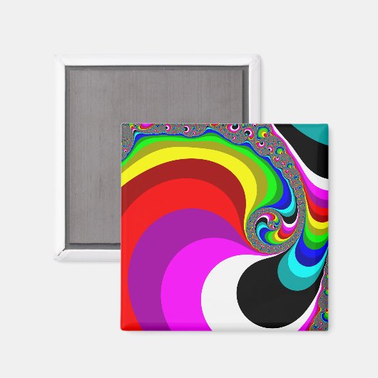 040 Obama - Fraktal Art Magnet (Vorderseite/Rückseite)