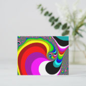 040 Obama - Fraktal Art Postkarte (Stehend Vorderseite)