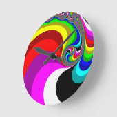 040 Obama - Fraktal Art Runde Wanduhr (Winkel)