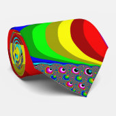040 Obama - Fraktal-Kunst Krawatte (Gerollt)