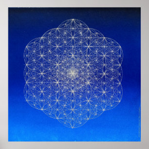 #040.Tessellated Blume des Lebens… Poster