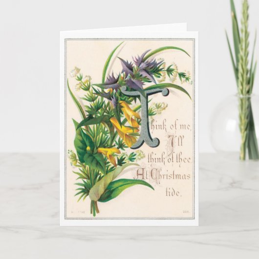 040 Weihnachtskarten Gedicht Gedichte Blume Feiertagskarte (Vorderseite)