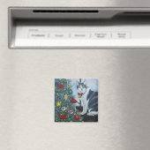 0417 Weihnachtskatze Magnet (In Situ (Geschirrspüler))