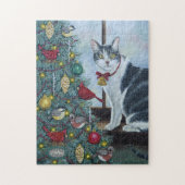 0417 Weihnachtskatze Puzzle (Vertikal)