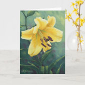 0422 Gelbe Lily-Grußkarte Karte (Gelbe Blume)