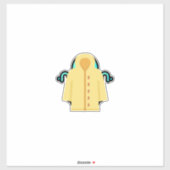 042-Regenmantel Aufkleber (Blatt)