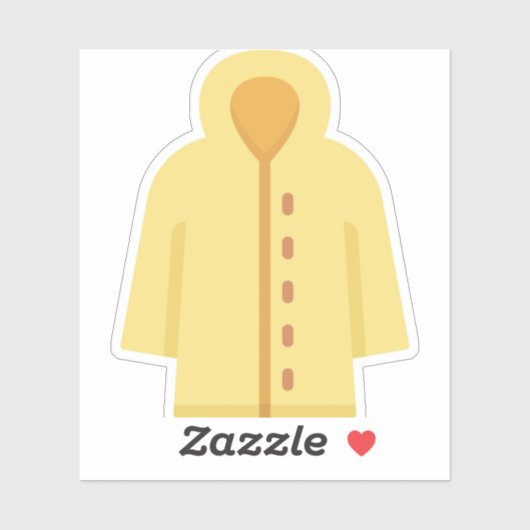 042-Regenmantel Aufkleber (Blatt)