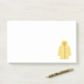 042-Regenmantel Post-it Klebezettel (Auf Schreibtisch)