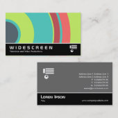 0430 mit großem Bildschirm - Bunter Kreis 04 Visitenkarte (Vorne/Hinten)