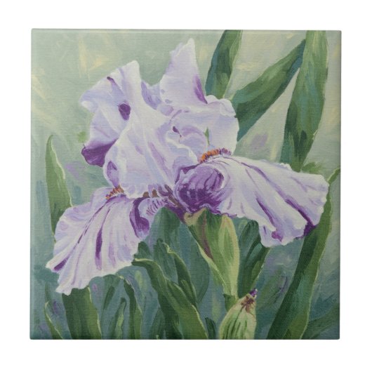0440 Lila Iris Fliese (Vorderseite)