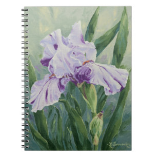 0440 Lila Iris Notizblock