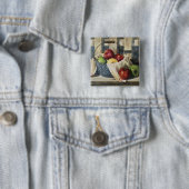 0449 Äpfel im Enamelware-Eimer Button (Beispiel)
