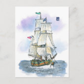 (044) Lady Washington Tall Ship Postkarte (Vorderseite)