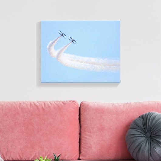 0457-Zwei Bi-Flugzeug Leinwanddruck (Insitu (Wohnzimmer))