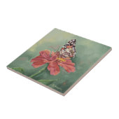 0461 gemalte Dame Butterfly auf Zinnia Fliese (Seite)