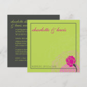 047-Laura :: WEDDING ERSUCHT :: elegante Rose Einladung (Vorne/Hinten)