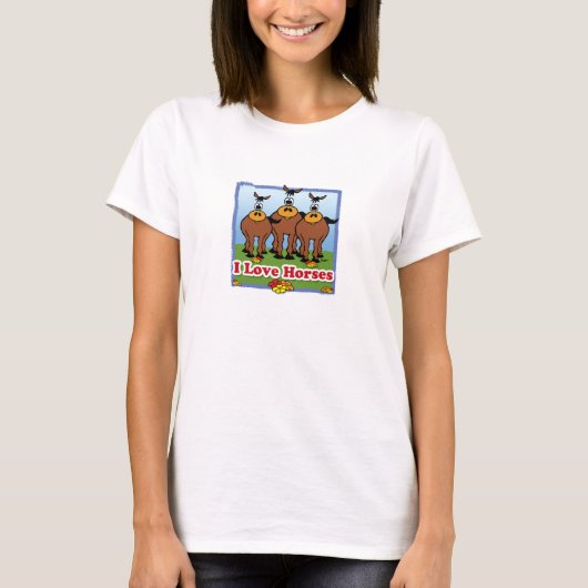048 i-Liebe-Pferde T-Shirt (Vorderseite)