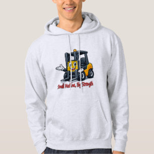 0499 Glücklicher Gabelstapler-Cartoon-Maskottchen  Hoodie