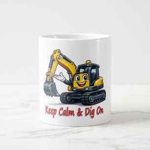 0499AC20A1 Glücklicher Gabelstapler-Cartoon-Masko Jumbo-Tasse