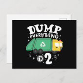 04.Garbage Truck für einen Mülltransporter-Lüfter Einladungspostkarte (Vorne/Hinten)